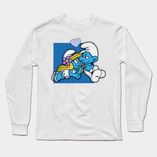 Cartoon Blue Man Long Sleeve T-Shirt